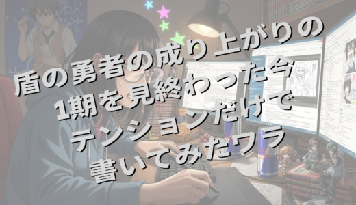 盾の勇者の成り上がりの1期を見終わった今、　テンションだけで書いてみたワラ